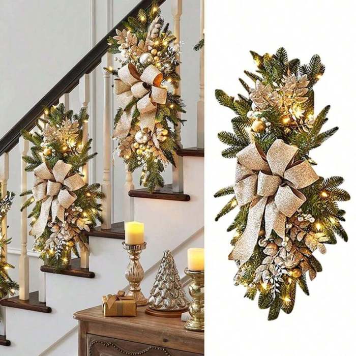 Christmas decor for stairs