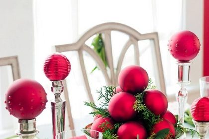 Christmas table decor diy