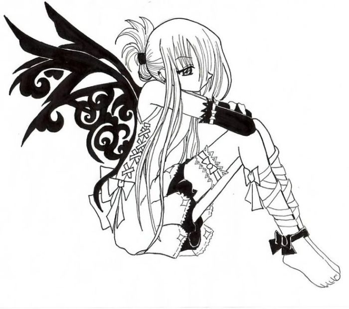 Anime vampire coloring pages