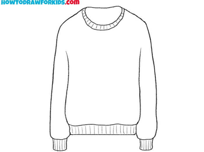 How to draw a sweater drawing easy