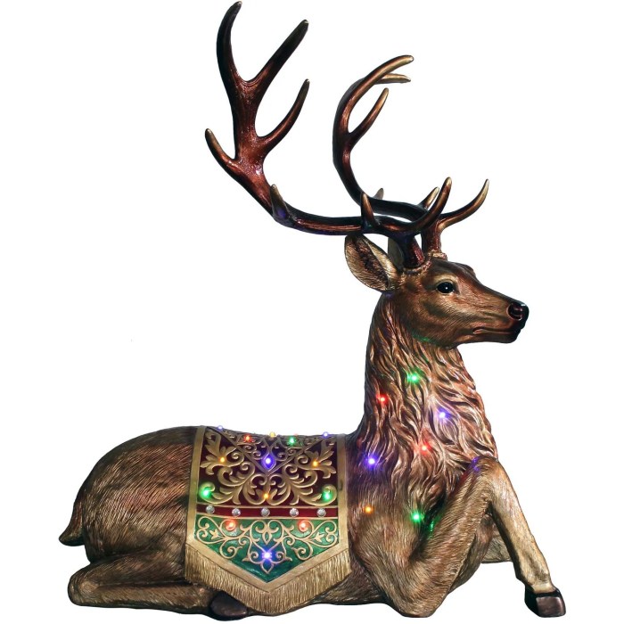 Black deer christmas decor