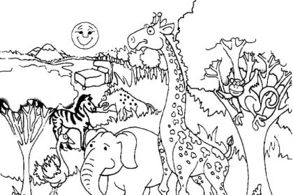 Forest animals coloring pages for kids