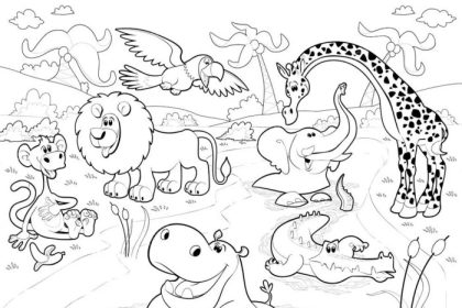 African animal coloring book