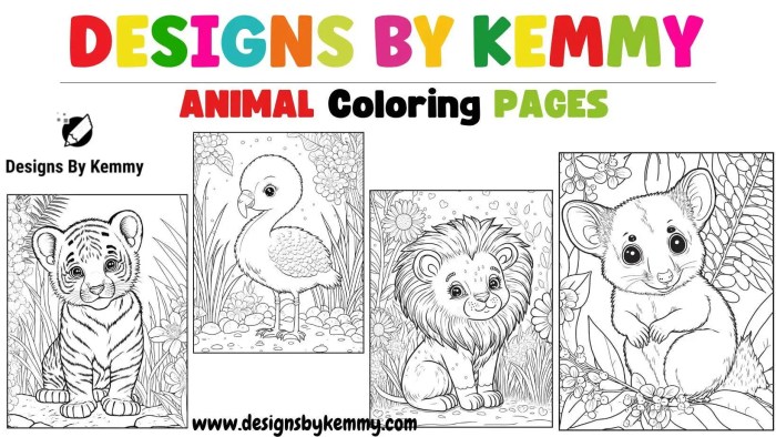 Free printable baby animals coloring pages