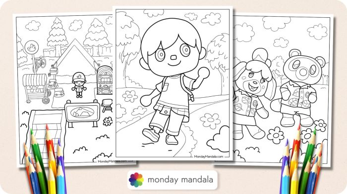 Villager animal crossing coloring pages