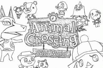 Crossing animal coloring pages fishing village printable