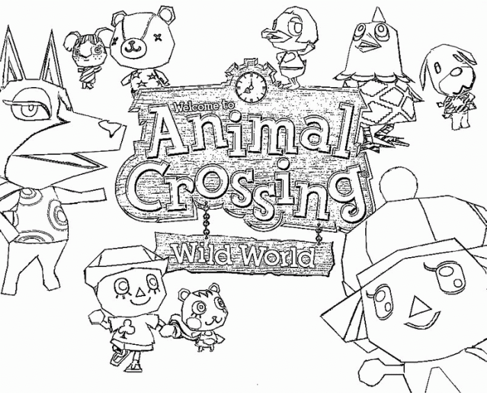 Crossing animal coloring pages fishing village printable