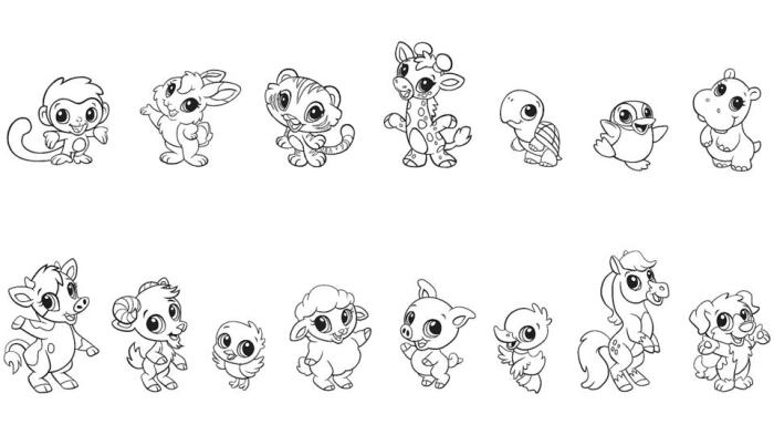 Free printable baby animals coloring pages