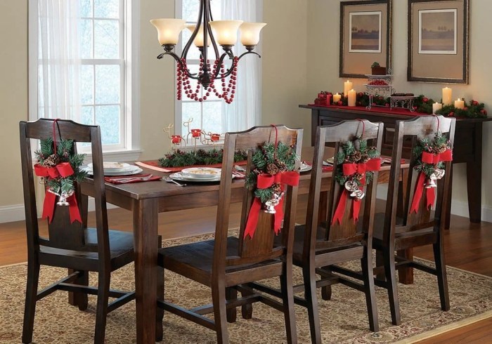 Christmas decor for chairs