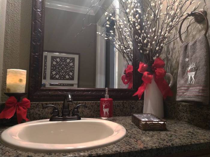 Christmas decor for the bathroom