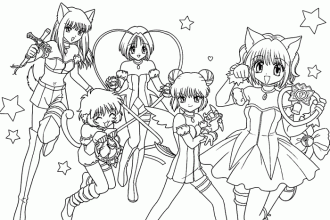 Printable anime coloring pages