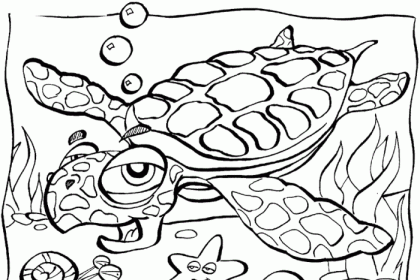 Cute ocean animal coloring pages