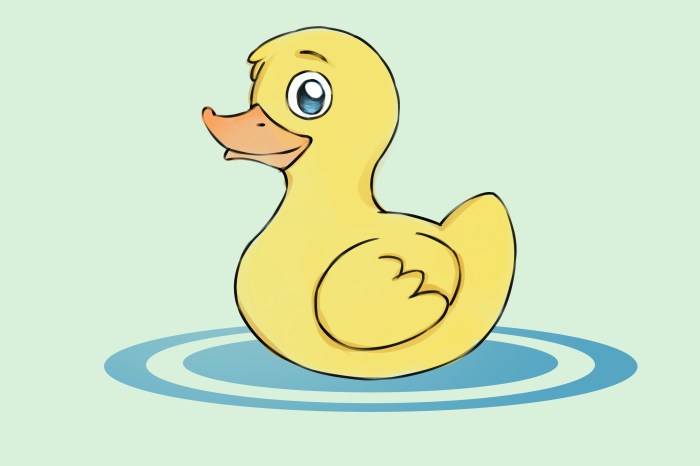 Easy drawing of a duck