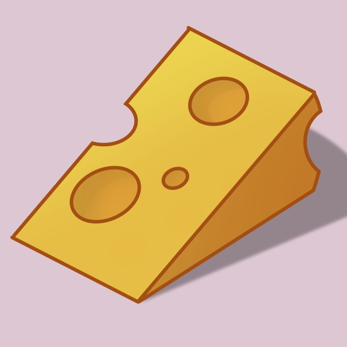 Easy drawing of chedder chesse