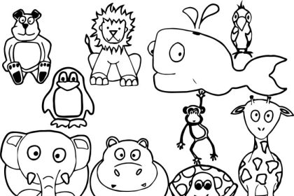 Cute basic animal coloring pages