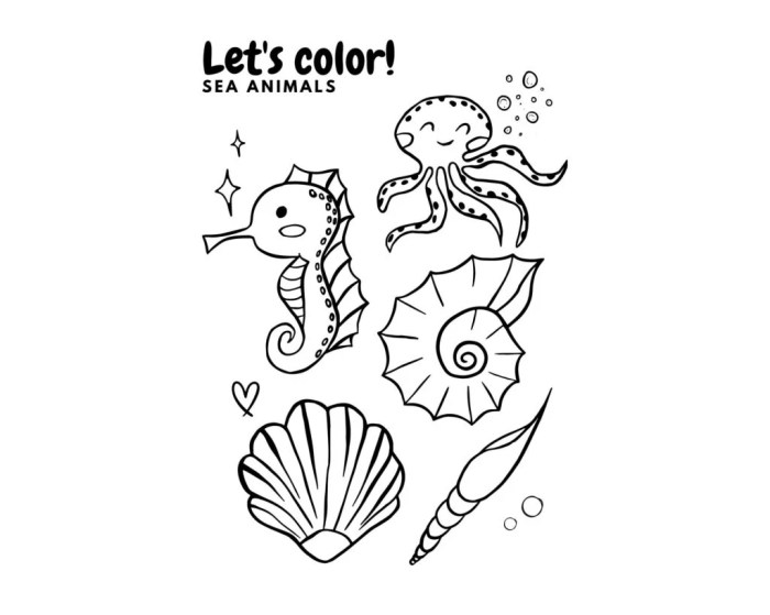 Free ocean animals coloring pages