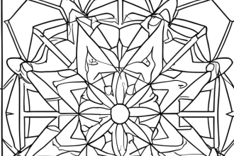 Animal kaleidoscope coloring pages