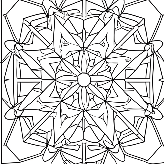 Animal kaleidoscope coloring pages