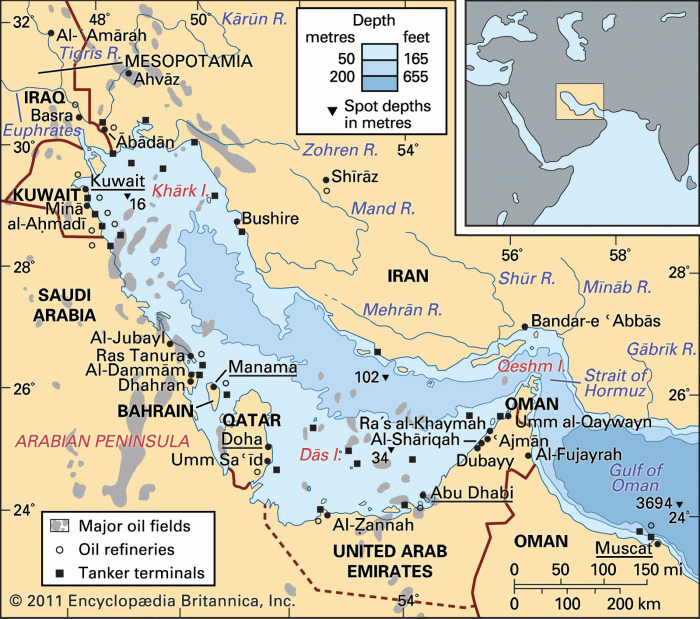 Easy drawing of the persian gulf