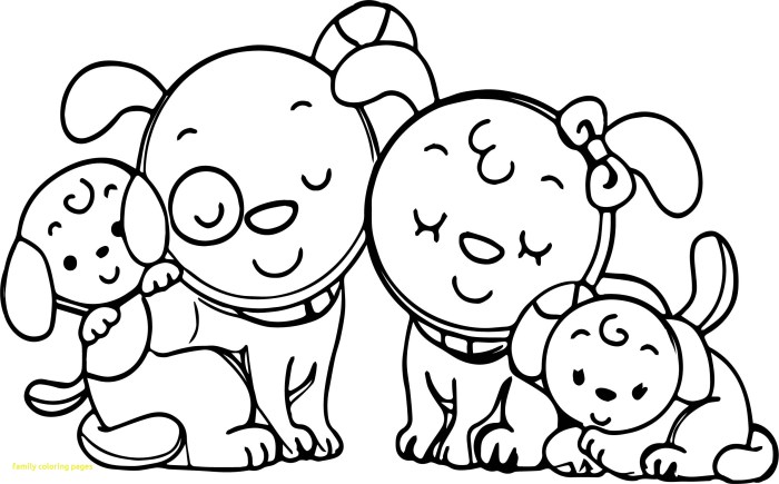 Coloring pages of animals famliy