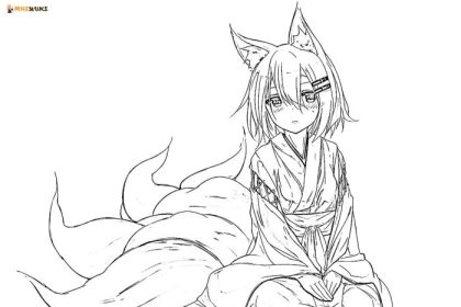 Coloring pages foxe anime