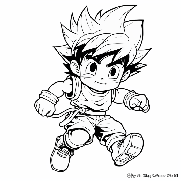 Anime goku coloring pages