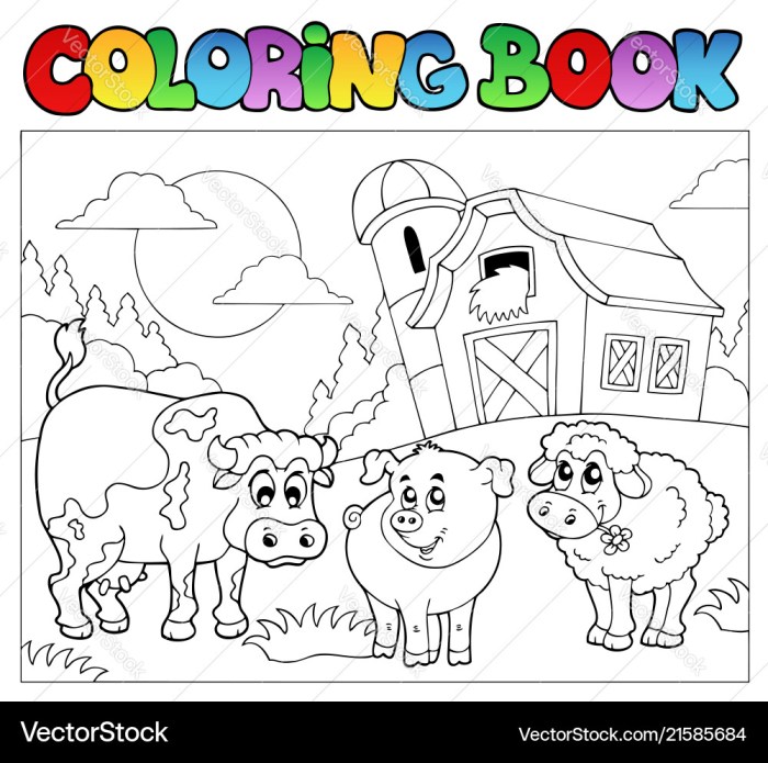 Farm animals coloring book lisa bonforte