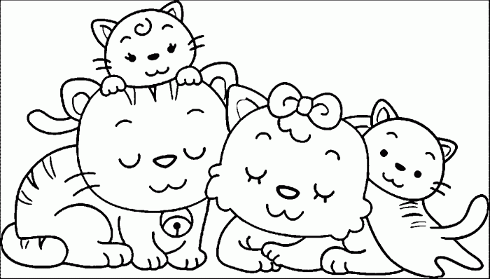 Coloring pages of animals famliy