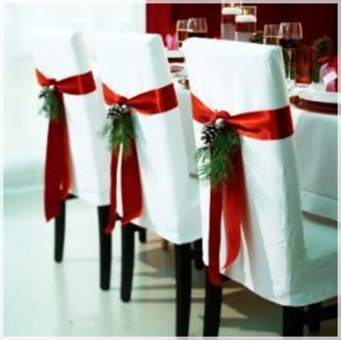 Christmas decor for chairs