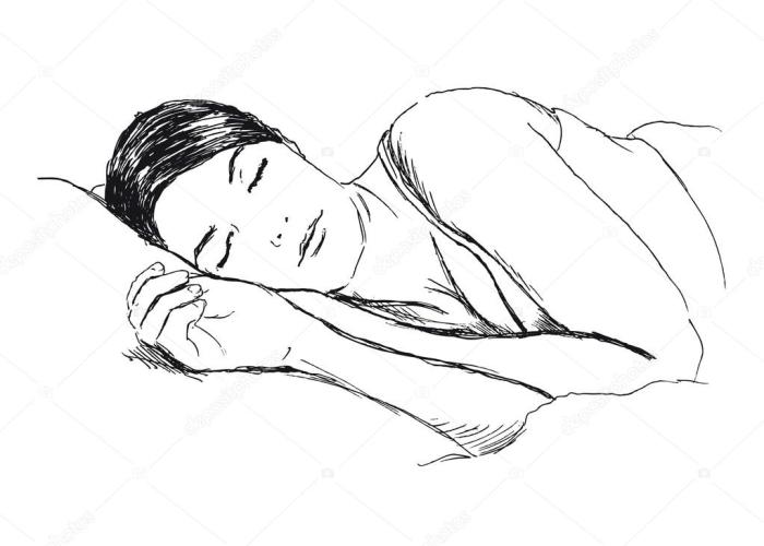 Sleeping blanket drawing easy