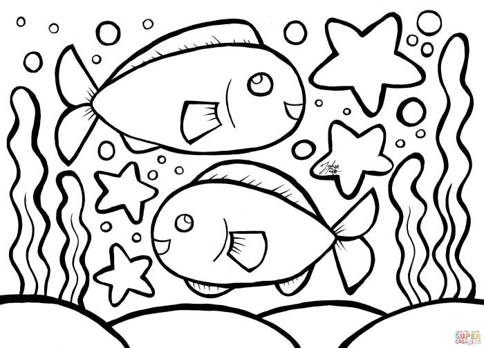 Pesci coloring4free acquario bestcoloringpagesforkids slippery stampare immagini book tropicali