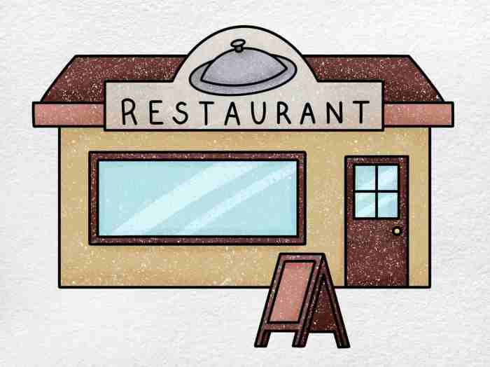 Easy restaurant uf mexican restaurant drawing