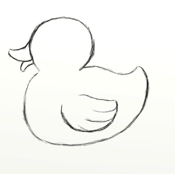 Easy drawing of a duck