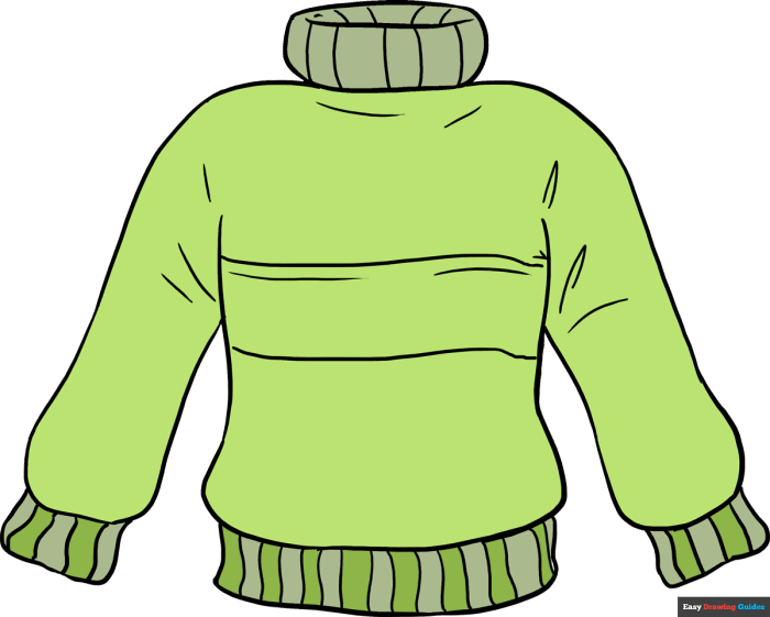 How to draw a sweater drawing easy