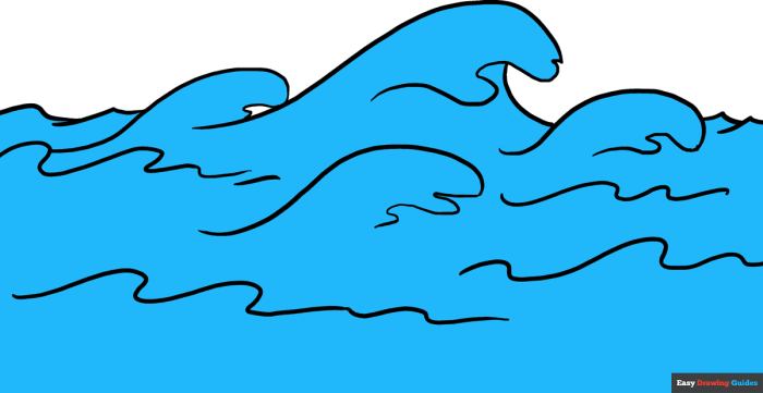 Easy waves drawing tutorial