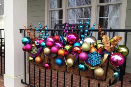 Christmas decor for outdoor planters