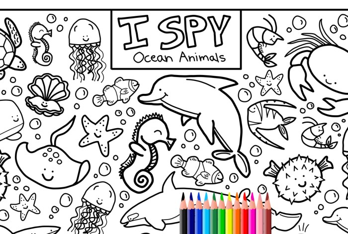 Sea animals clipart coloring pages