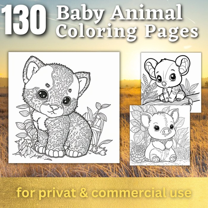 Free printable baby animals coloring pages