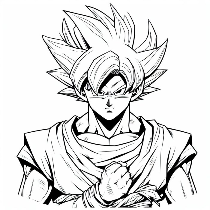 Anime goku coloring pages