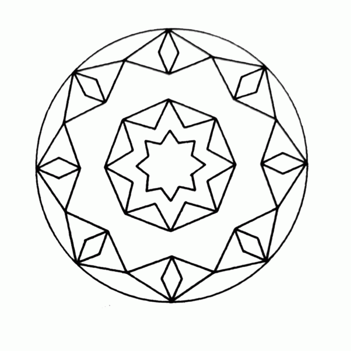 Animal kaleidoscope coloring pages