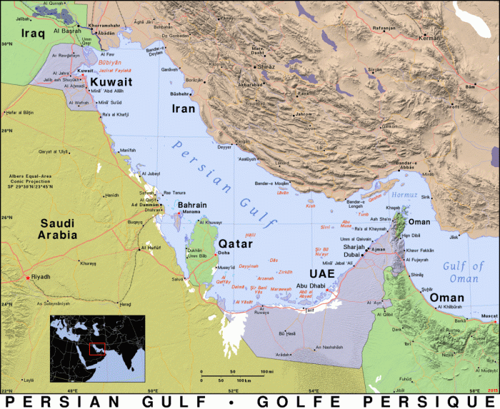 Easy drawing of the persian gulf