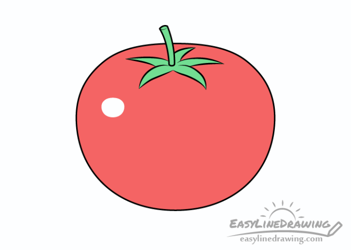 Easy drawing of a tomato hornworms