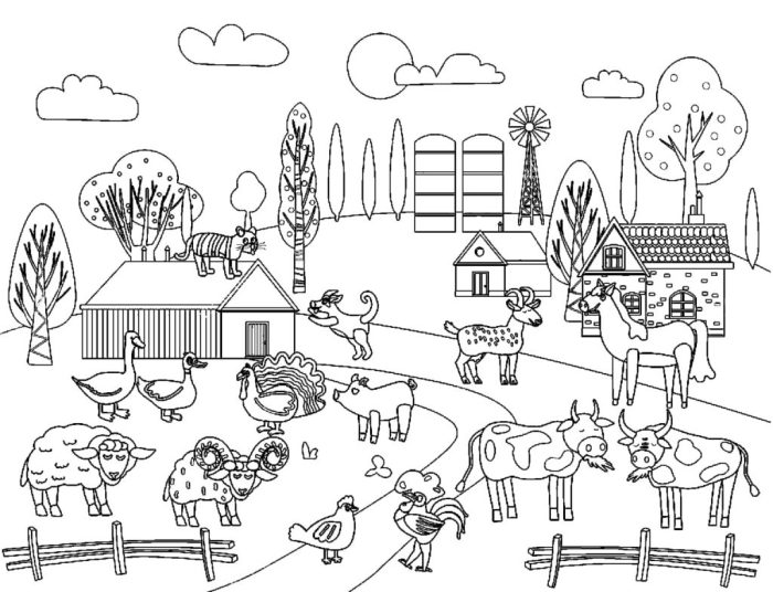 Farm animals coloring book lisa bonforte