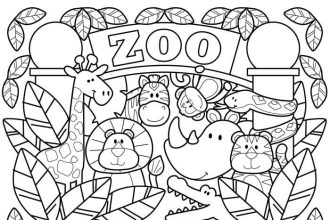 Animal coloring page free pdf preschool