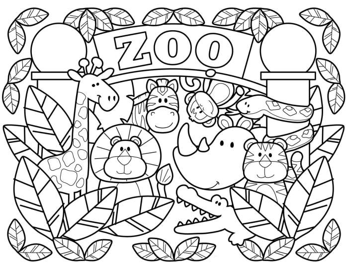 Animal coloring page free pdf preschool